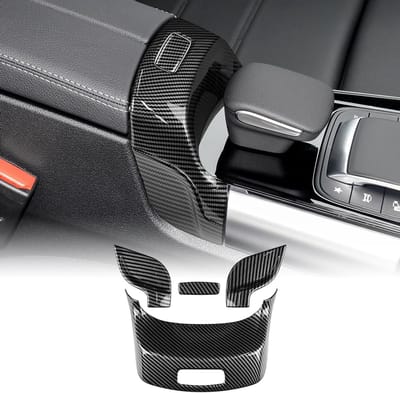 ABS armsteun box frame decoratieve sticker voor Mercedes Benz B klasse W247, GLA H247 en GLB X247 - interieuraccessoires van koolstofvezel voor een luxe uitstraling en bescherming