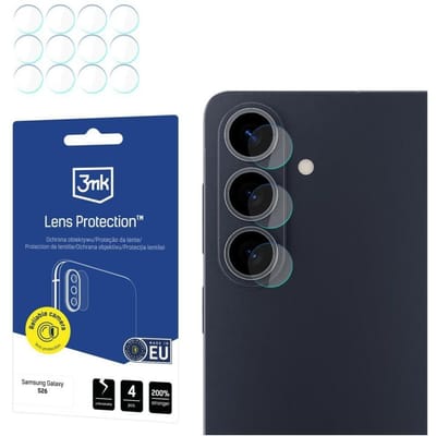 Beschermfolie Achtercamera 3MK Protection voor Samsung Galaxy S26 S942, Gehard Glas, Set van 4 stuks, Transparant