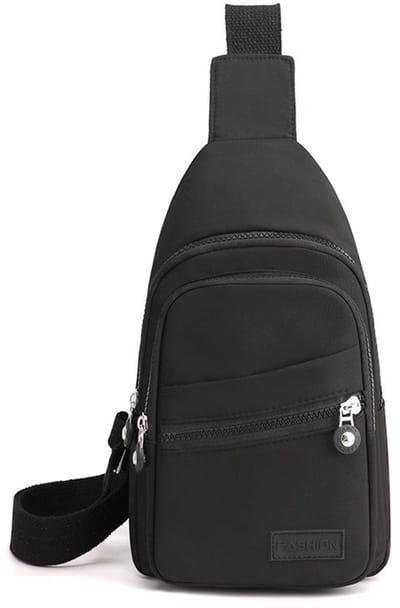 Crossbody Schoudertas Effen Zwart | Compact & Lichtgewicht | Verstelbare Schouderband | 30x18x10 cm | Polyester | Fashion Favorite