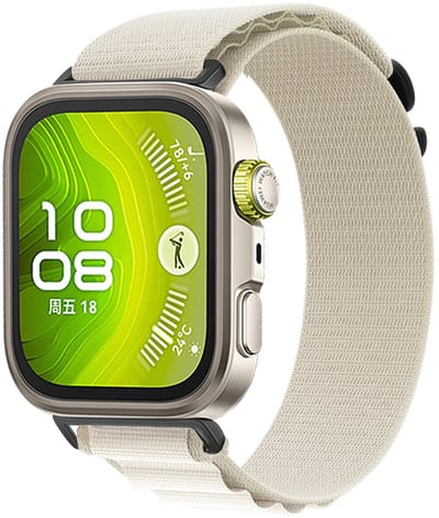 Strap-it Alpine bandje Nylon geschikt voor Huawei Watch Fit 5 Pro / 5 / 4 Pro / 4 / 3 - Sterrenlicht