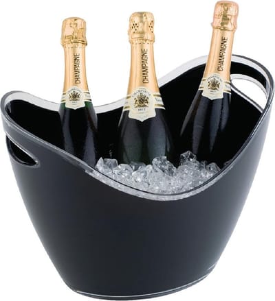APS Champagne wijnkoeler 6 liter - Zwart - Kunststof