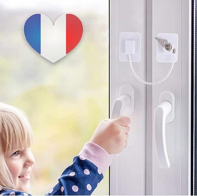 Veiligheidssloten voor Kinderramen en Deuren - 6 Stuks | Zonder Boren | Kastvergrendeling en Vingerbeschermers