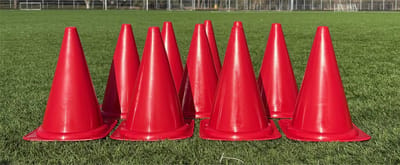 10x Pion 23 cm - Rood - Kunststof Pylon Kegel - Trainingsmaterialen