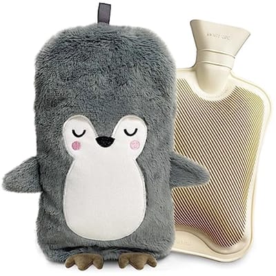 Warme Dierenkruik voor Comfort en Ontspanning - 2L Warmwaterzak met Zachte Fleece