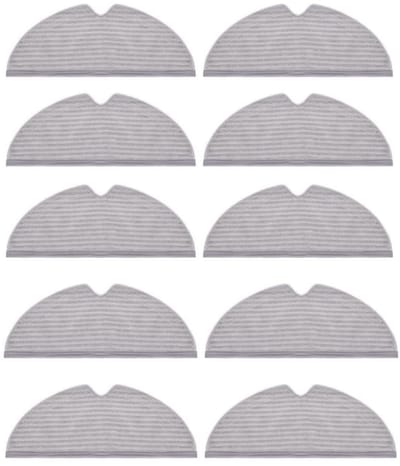 10 stuks - Dweildoek geschikt voor roborock P50/P5 /P55 S50/S501/S502/S51/S55/T60RR/T61RR/T65RR/T70RR/T71RR/S5 MaX/S6 MaxV - Stofzuiger onderhoud en reinigings accessoires - dweildoek lichtgrijs robotstofzuiger onderdelen