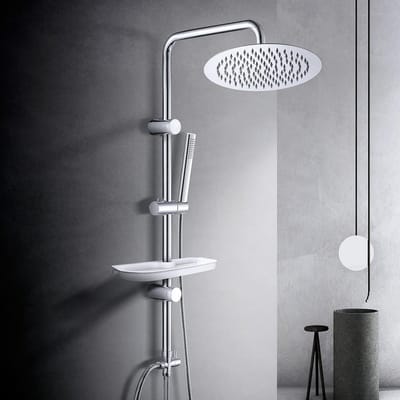 PromoHome Moderne Doucheset met Plank en Handdouche - Chroom