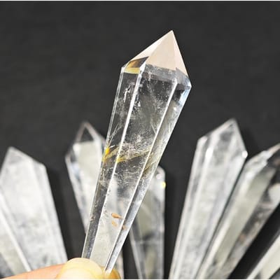 Natuurlijke Witte Kristal 6-zijdige Pendel Zeshoekige Prisma Staf Energie Voor Divinatie Meditatie Feng Shui Woondecoratie Ambachten