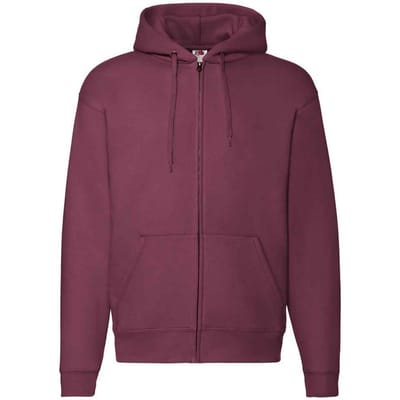 Fruit of the Loom Unisex Adult Premium Full Zip Hoodie (Bourgondië)