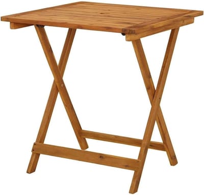 Tuintafel inklapbaar - Houten tafel - Buiten eten - Massief acaciahout - 70x70x75 cm - Bruin
