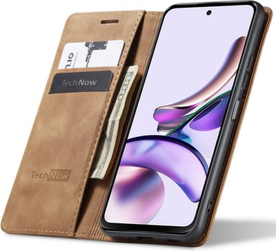 Hoesje geschikt voor Motorola Moto G13 / G23 - Book Case Leer Slimline Bruin