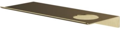 Hotbath &More Shelves - Planchet 30 Cm - Inclusief Bevestigingsrails - Met 1 Uitsparing - Voor Zeepdispenser of Beker - Geborsteld Messing PVD