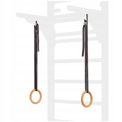 MUVV - Gymnastiekringen - Turnringen - Houten Fitness ringen voor de ladder - Draagvermogen tot 120 kg - Gymnastiek