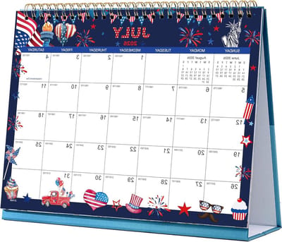 Bureaukalender 2026 - Staande kalender - Planning en notities - Thematische maandpagina's - 98 x 211 cm