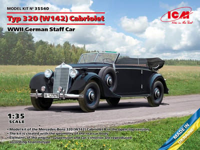 ICM Modelbouwpakket Auto - 35540 Mercedes-Benz Typ 320 (W142) Cabriolet - WWII German Staff Car Plastic - 1:35 - Modelbouw