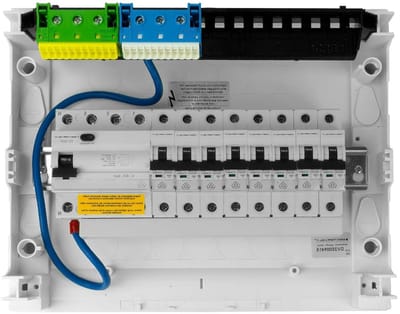 Zekeringkast Opbouw - Verdeelblok Elektrisch - Stroom Verdelen - Vrijwel Klaar Voor Gebruik - 12 Modules - Wit