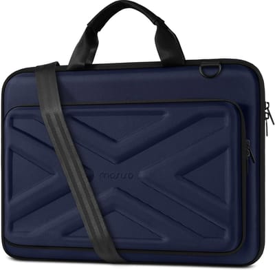 Harde Laptophoes - Computertas Schoudertas - Veilig Transport - Verstelbare Schouderriem - 41 x 29 x 5.5 cm - Zwart