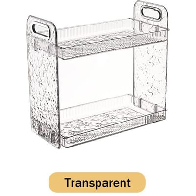 Étagère de rangement à double couche pour salle de bain, boîte de rangement pour toilettes, organiseur de lavabo, support de rangement pour soins de la peau, présentoir white