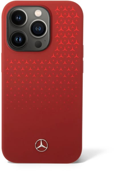 Mercedes-Benz Back cover - iPhone 14 Pro - Rood - Double Layer - Gradient Star Pattern Vertical