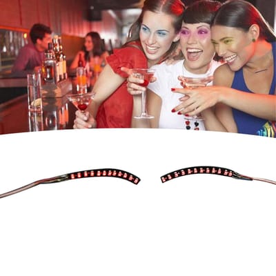 LED Valse Wimper Licht Lichtgewicht Stijlvol Betrouwbaar Lichtgevende Valse Wimper Licht voor Feestjes Bars Nachtclubs red
