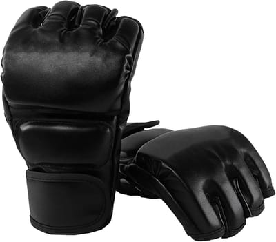 SnelShoppen - Half Vinger Bokshandschoenen met Schokabsorptie voor Sanda Training, Muay Thai, MMA en Fitness - Duurzaam en Flexibel - Ideaal voor Boks