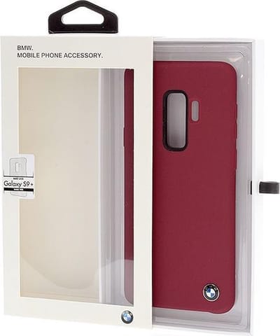 Rood hoesje BMW - Backcover - Soft Touch - Leer - Galaxy S9 Plus - BMW Edition