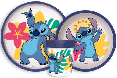 Disney Lilo and Stitch Palms Disney Lilo and Stitch antislip eetset, micro plastic set