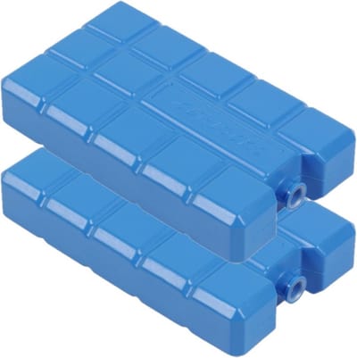 Dikke Koelelement - Set van 4x stuks - 400 ml - brede blokken - 17 x 9 x 3 cm - blauw - voor koelbox en grote koeltas