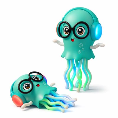 EasyMart Dansende Octopus Speelgoed – Interactief Speelgoed met Licht, Muziek & Bewegingssensor – Blauw – Werkt op 3x AA Batterijen – Vanaf 3 Jaar