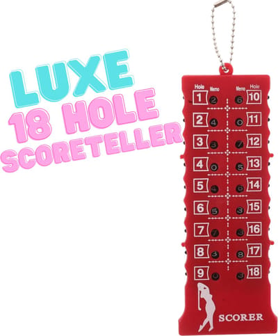 Luxe 18 hole - Golf score teller - Rood - Slagenteller - Handteller - Golftrainingsmateriaal - Golfaccesoires - handige scoreteller - Golfscore teller - Golfscoreteller