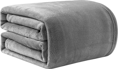 Fleece Deken - Zachte Plaid - Gezelligheid Thuis - Dubbelzijdig Ontwerp - 150x200cm - Grijs