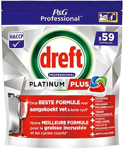 Dreft Platinum Plus Regular All in 1 Vaatwastabletten - 59 tabs