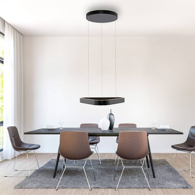 Paul Neuhaus LED hanglamp Q-Stretto, zwart, 60 cm