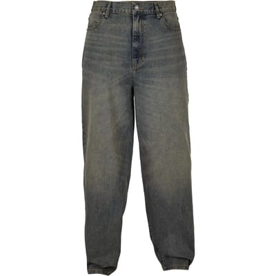 Urban Classics - 90's 2000 washed Wijde broek - Taille, 30 inch - Blauw
