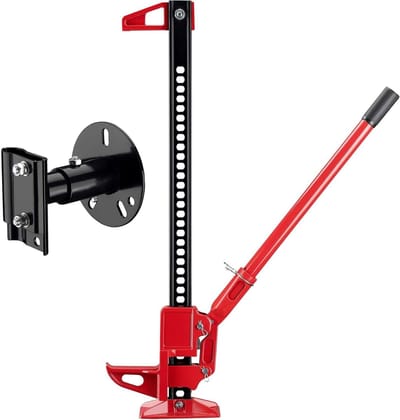 Boerenkrik - Universele krik - Voertuigen heffen - Hoge draagkracht - 105 cm hefhoogte - Rood zwart