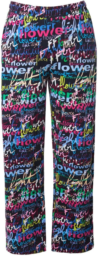 Angel of Style - Dames - Sweatpants recht Writing-motief - Zwart - Maat 42