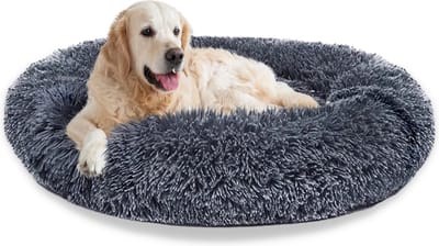 Topmast Fluffy Donut - Dierenmand - Donut Hondenmand - Antraciet grijs - 50 cm