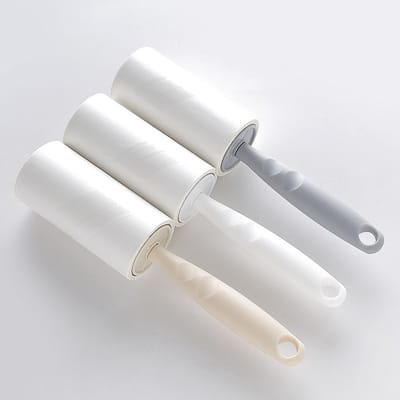 Pluisroller voor dierenharen en kleding, herbruikbare plakroller met ergonomische handgreep voor het reinigen van meubels en textiel (verpakking van 3)
