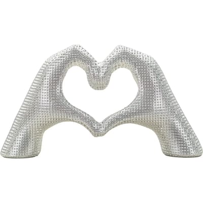 Decoratie Hands Lover Silver 25×7,5×13,5 cm