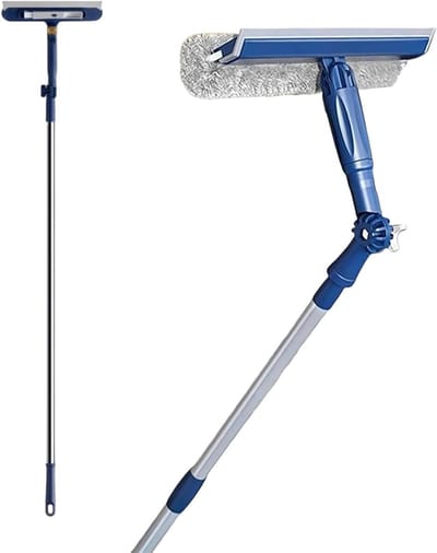 Raamwisser - Glastrekker - Ramen Zemen - Uitschuifbare steel - 120 cm - Blauw