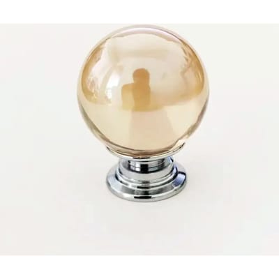 Kristalglas Meubelgreep Gouden Basis Champagne Transparante Ladeknop Handgrepen Luxe Enkel Gat Keukenkastje Knoppen