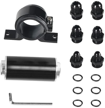 Dailygoody - Brandstoffilter - Universeel - Hoge prestaties - 50mm - Reinigbaar - Lange levensduur - Geschikt voor motoren - Aluminium