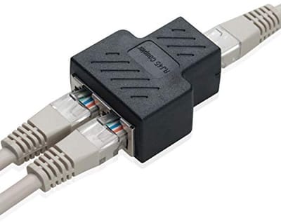 RJ45 Splitter Connector Vrouwelijk naar Vrouwelijk Netwerk Adapter – 1 naar 2 Poorten voor Ethernet-kabels