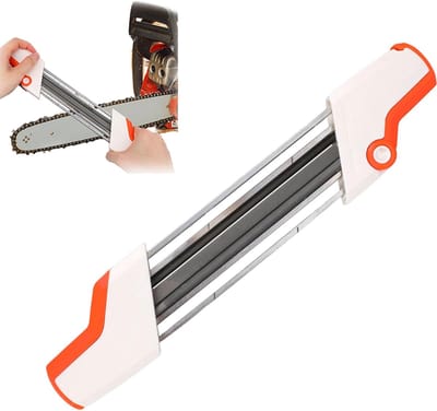 kettingzaag vijl - kettingzaagslijper van - kettingzaagslijpers - 2 in 1 kettingzaag slijper - Eenvoudige vijl - Geschikt voor zaagketting met een diameter van 4,0 mm - Oranje - Compact & draagbaar - 32 cm lang - Voor tuin en boswerkzaamheden