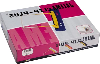 Archiefbinder JalemaClip-Plus 5712525 met ophanglijst - bundelen documenten - verpakking van 100 - geel/wit
