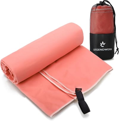 Microvezel Handdoek - Sportdoek Strandlaken - Reizen Fitness Sauna - Sneldrogend Lichtgewicht - 160 x 80 cm - Oranje