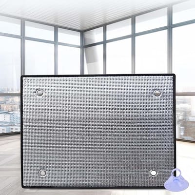 Raamfolie - Isolatie folie - Warmte weren - Zuignap installatie - 80x150cm - Zilver