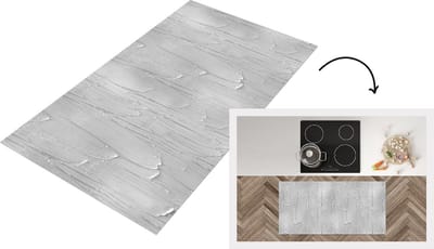 Keukenloper - Loper keuken - Verf - Patronen - Grijs - 120x60 cm - Keukenloper vinyl