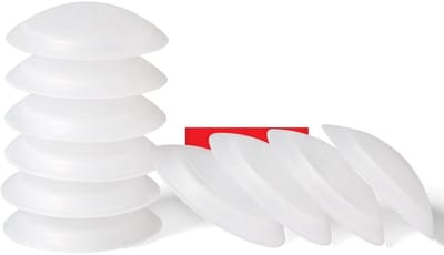 Famanu – Transparante wanddeurstopper set 10 stuks – Ø40 mm – zelfklevend of te schroeven – deurklin