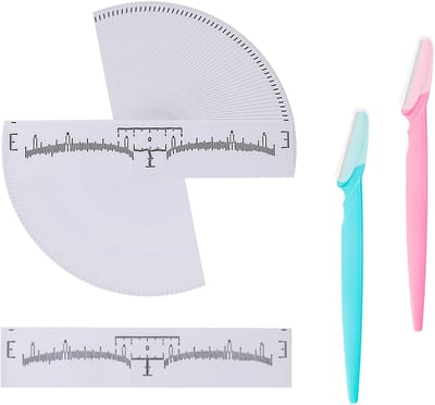 100x Wenkbrauw Liniaal Stickers - Perfecte Wenkbrauw Vorm Tekenen - Make-up Tools voor Beginners