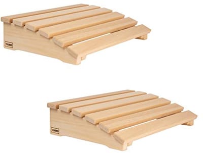 Sauna Hoofdsteun - Hoofdeinde Rugleuning - Ontspannen in Sauna - Gemaakt van Abachihout - Set van 2 stuks - Naturel